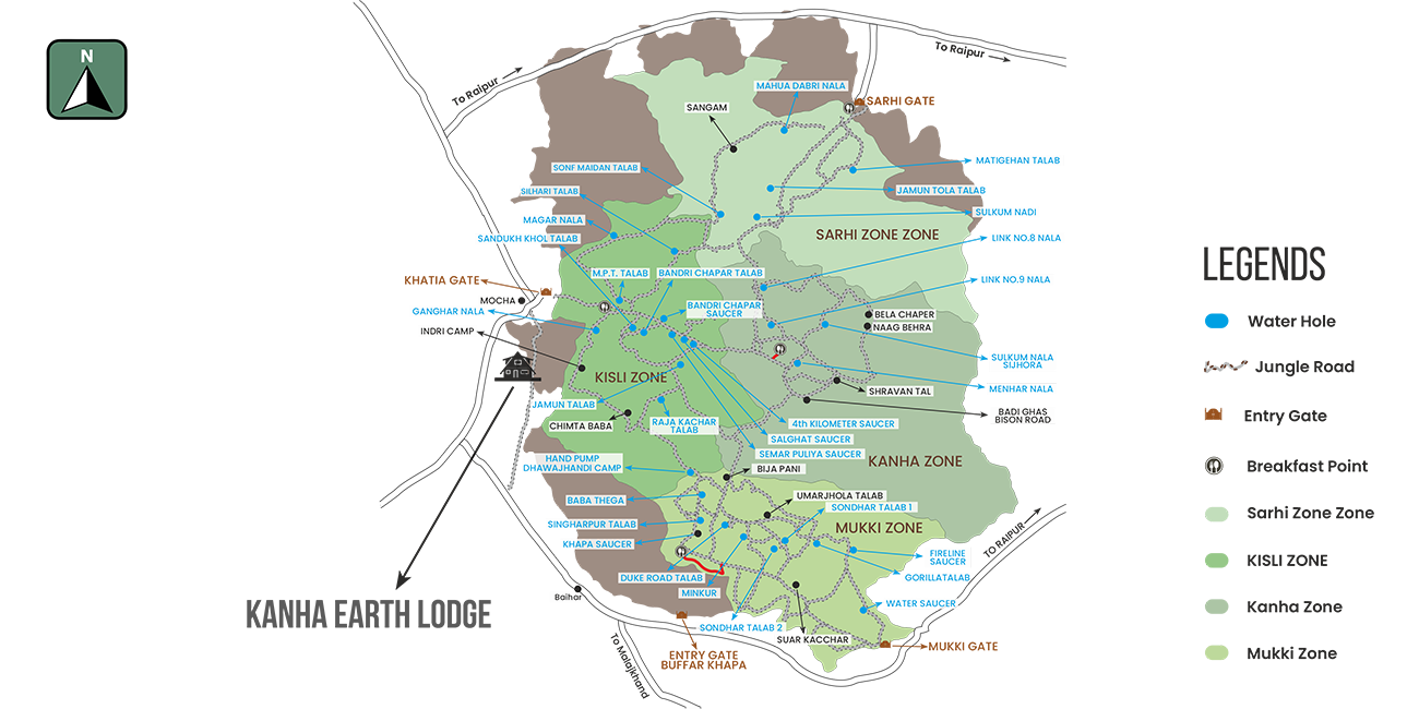 Map of Kanha National Park