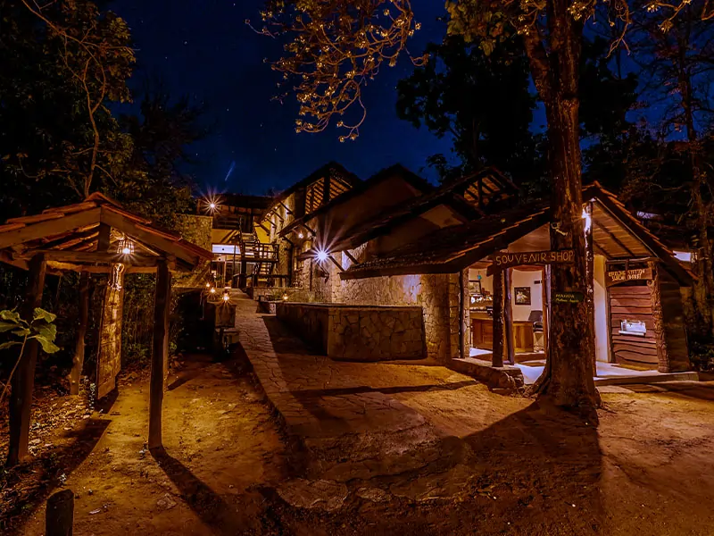rustic twilight cabin